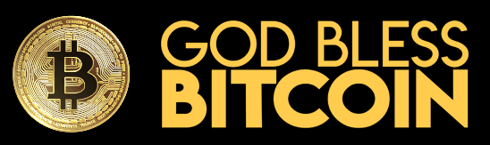 God bless bitcoin logo
